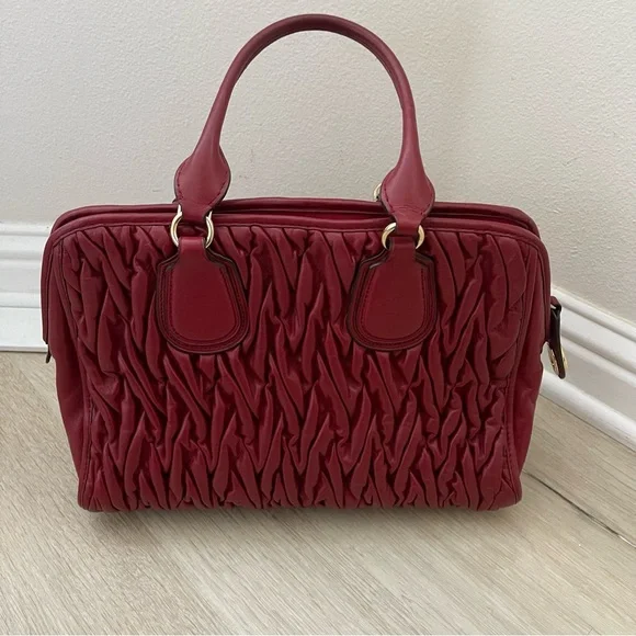 Coach Red Leather Handbag - Picture 4 of 8